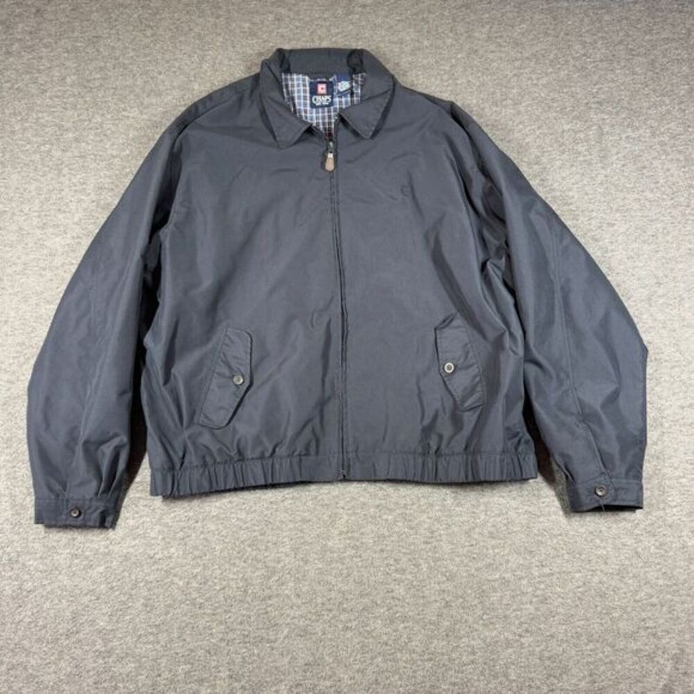 Y2K Chaps Harrington Jacket Mens‎ 2XL XXL Navy Blue